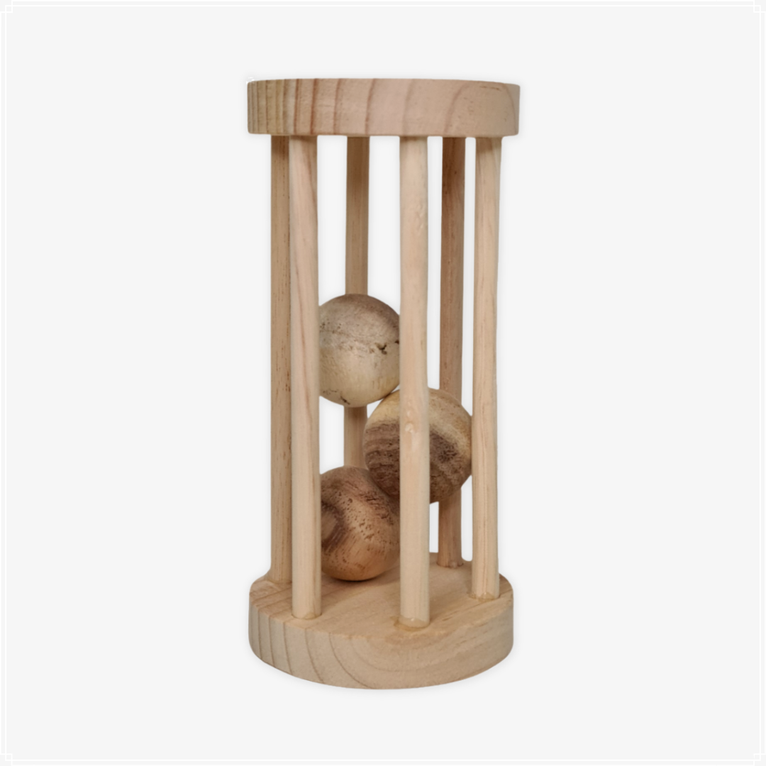 Qtoys Rolling Ball Rattle - Natural