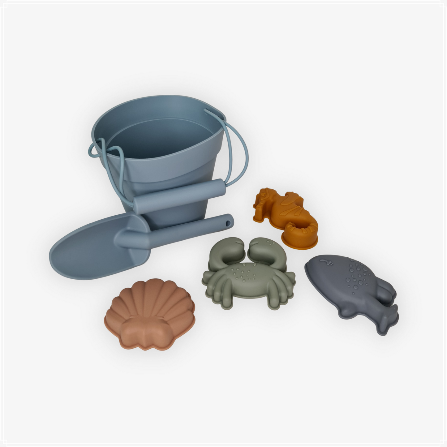 Silicone Beach Bucket Set - Blue