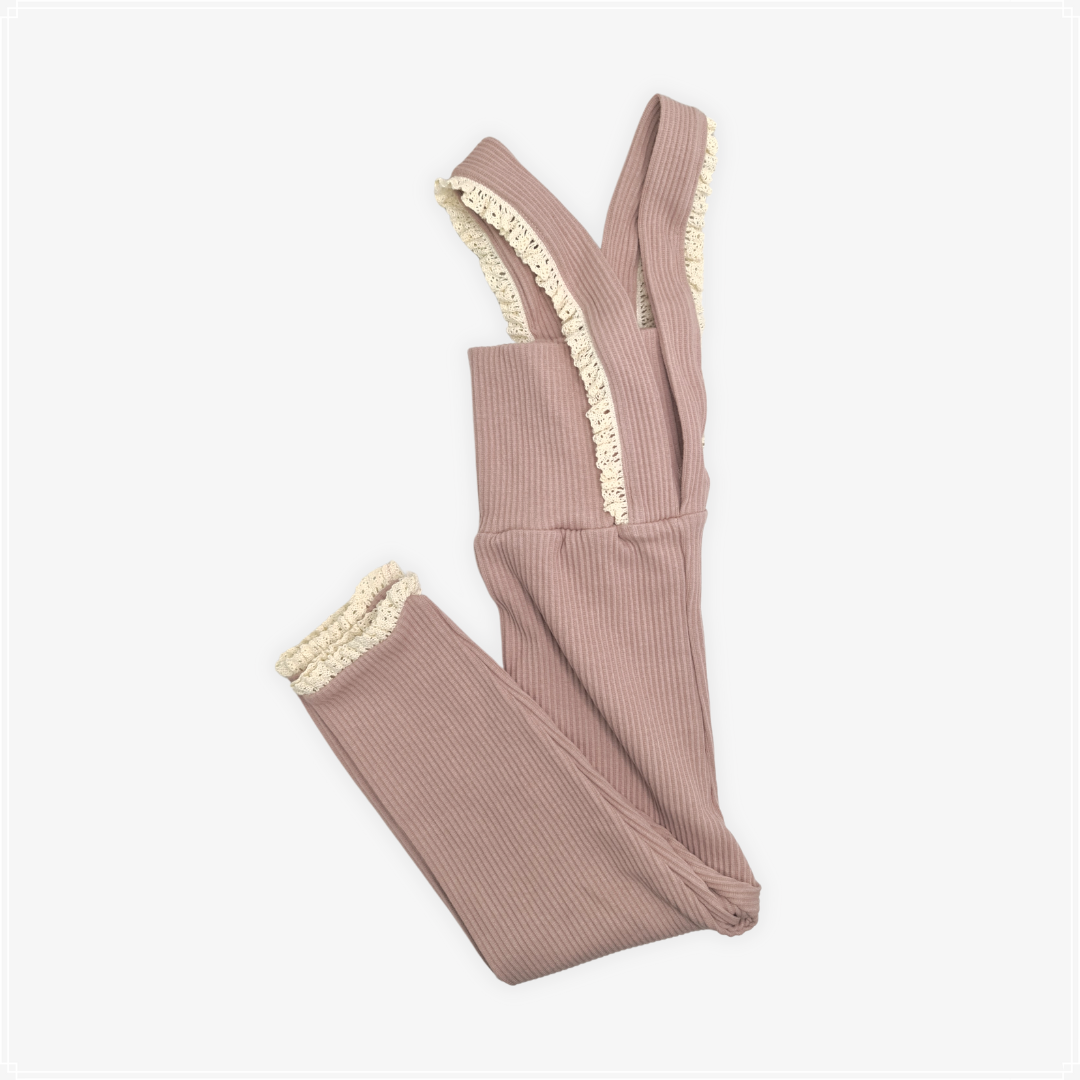 Ribbed Overall Leggings - Musk