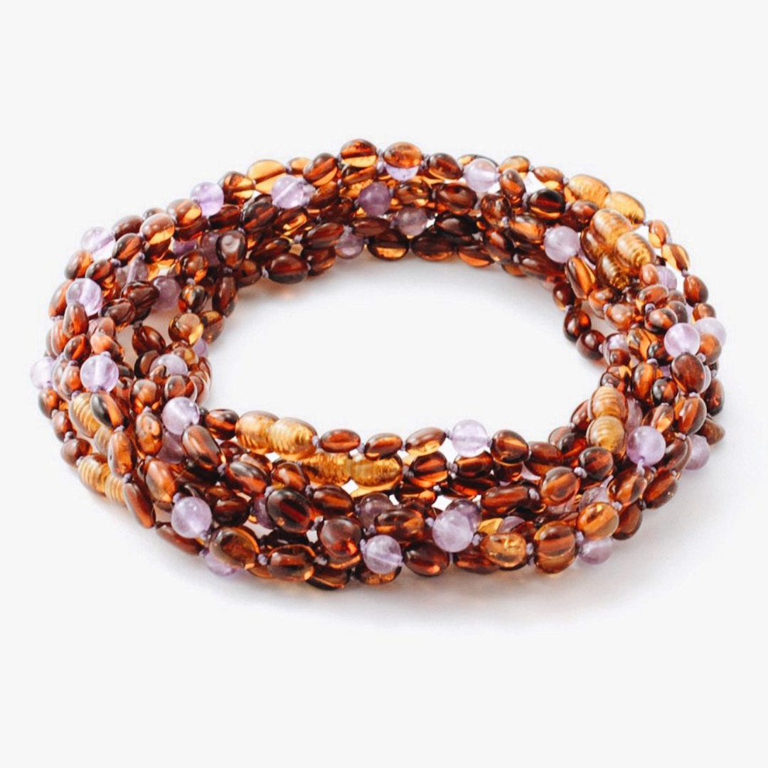 Amber & Amethyst Teething Beads