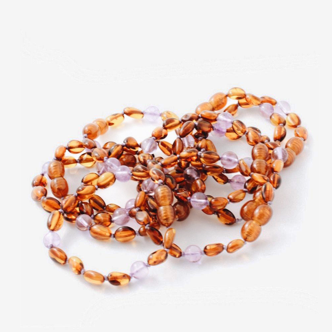 Amber & Amethyst Teething Beads
