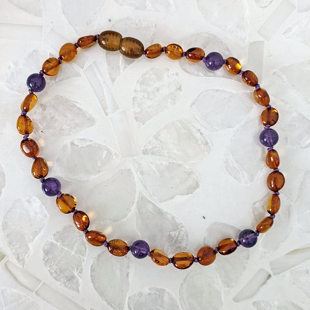 Amber & Amethyst Teething Beads
