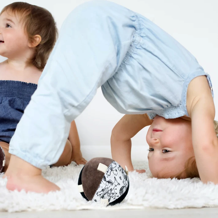 Wee Gallery Sensory Taggy Ball with Rattle