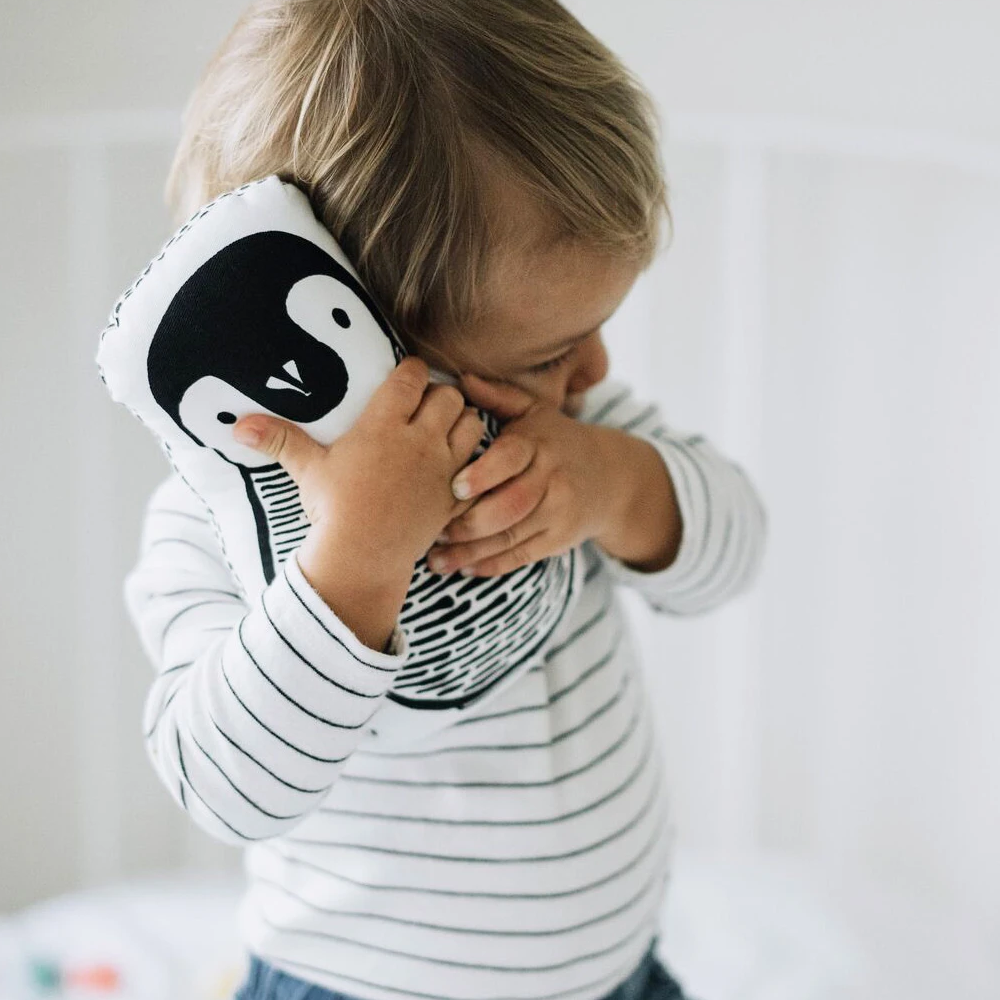 Wee Gallery Nursery Friends Throw Pillow - Penguin (Small)