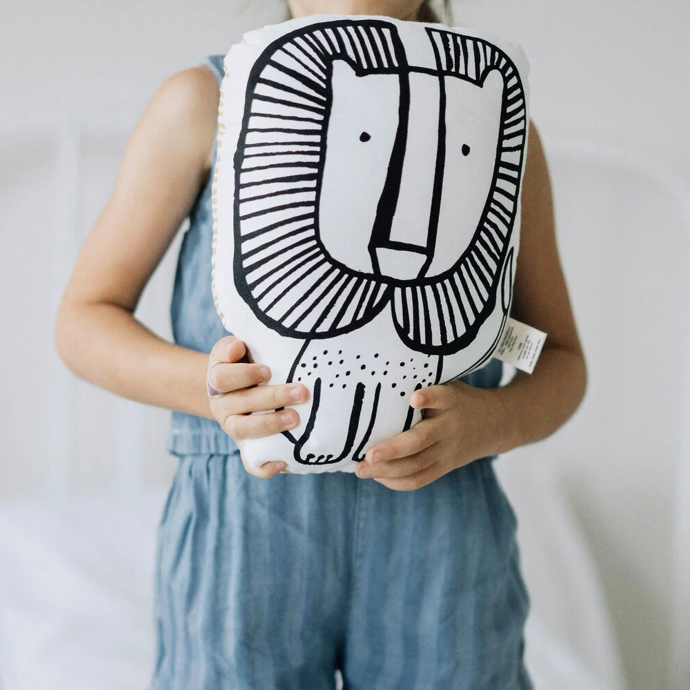 Wee Gallery Nursery Friends Throw Pillow - Lion (Large)