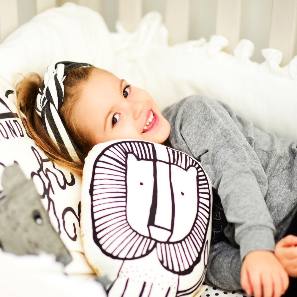 Wee Gallery Nursery Friends Throw Pillow - Lion (Large)