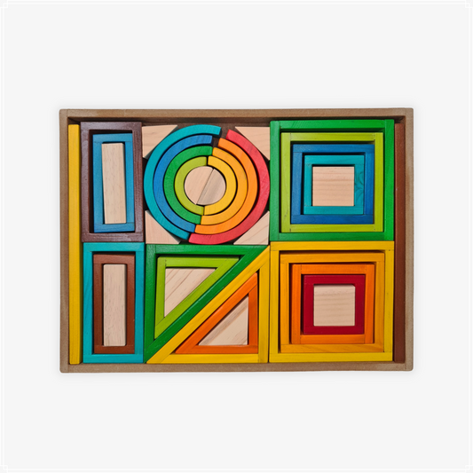 Qtoys Rainbow Nesting Blocks