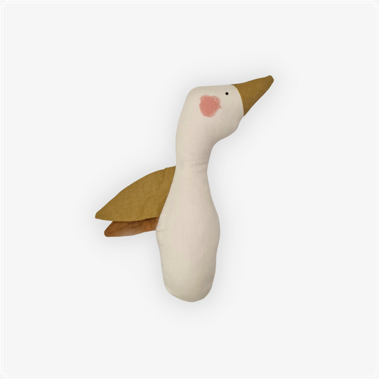 Rattle with Crinkle Leaves - Goose