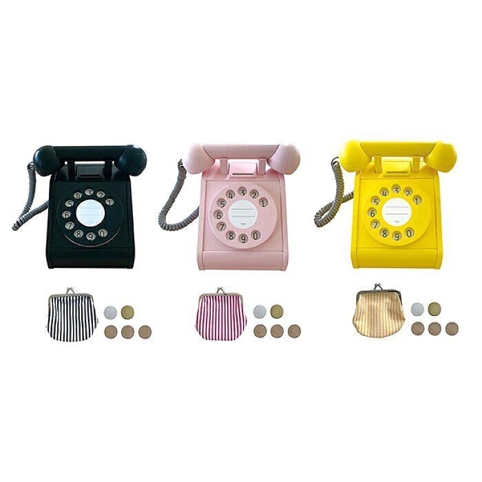 Kiko+GG Retro Wooden Phone - Yellow