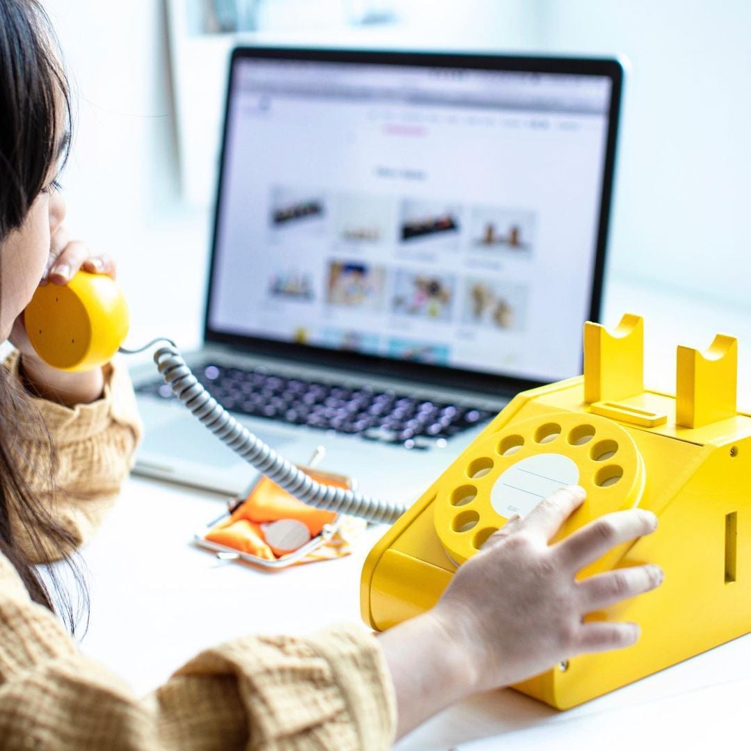 Kiko+GG Retro Wooden Phone - Yellow