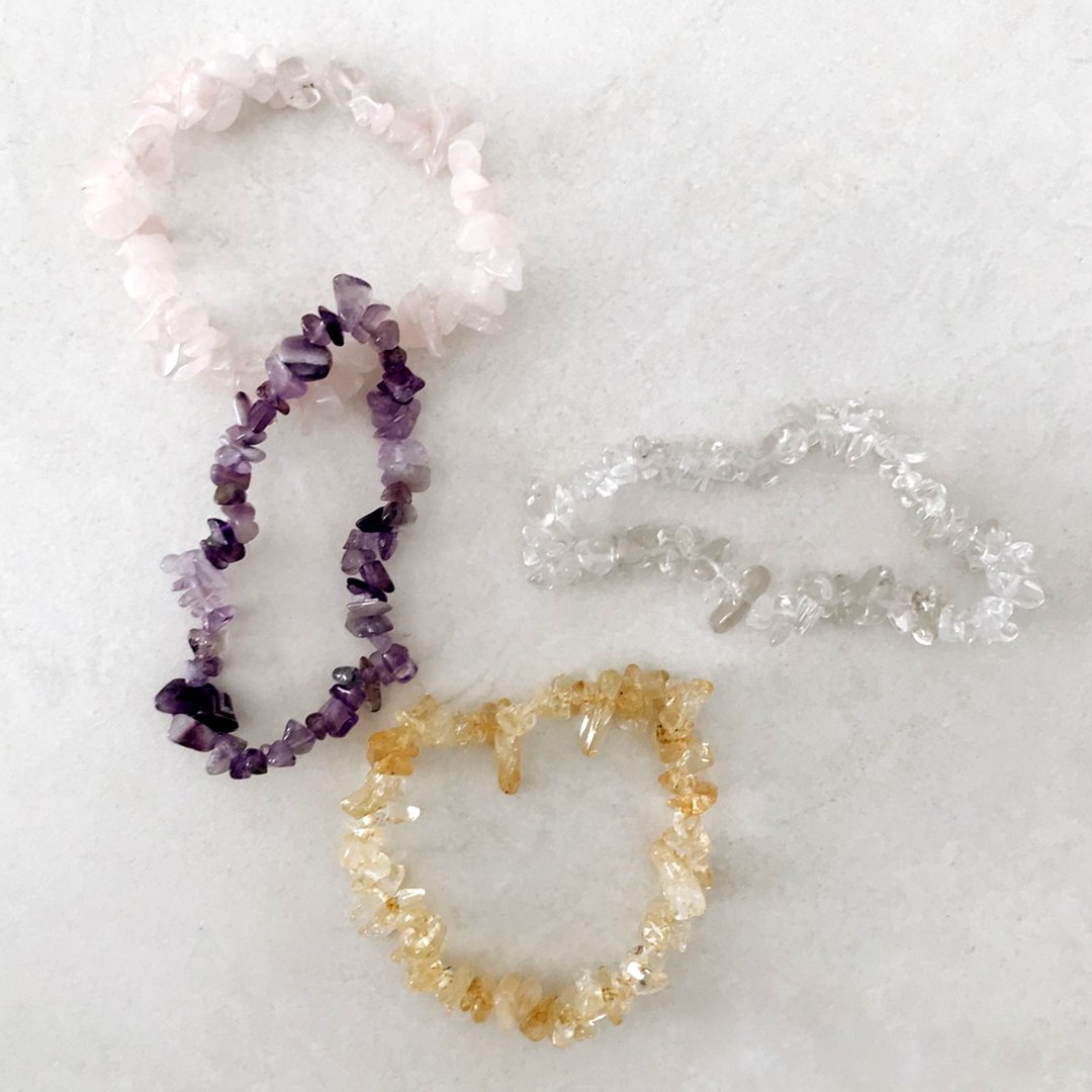 Crystal Chip Bracelets - various colours