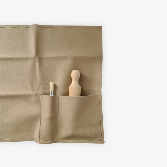 Vegan Leather Mess Mat - Buttermilk