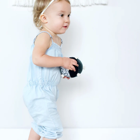 Wee Gallery Sensory Taggy Ball with Rattle