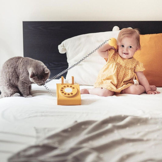 Kiko+GG Retro Wooden Phone - Yellow